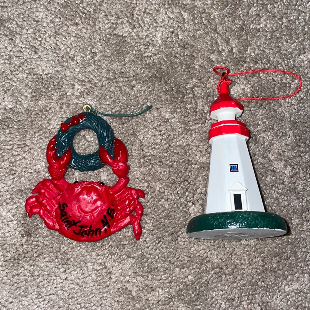 Crab and Lite House Ornament!